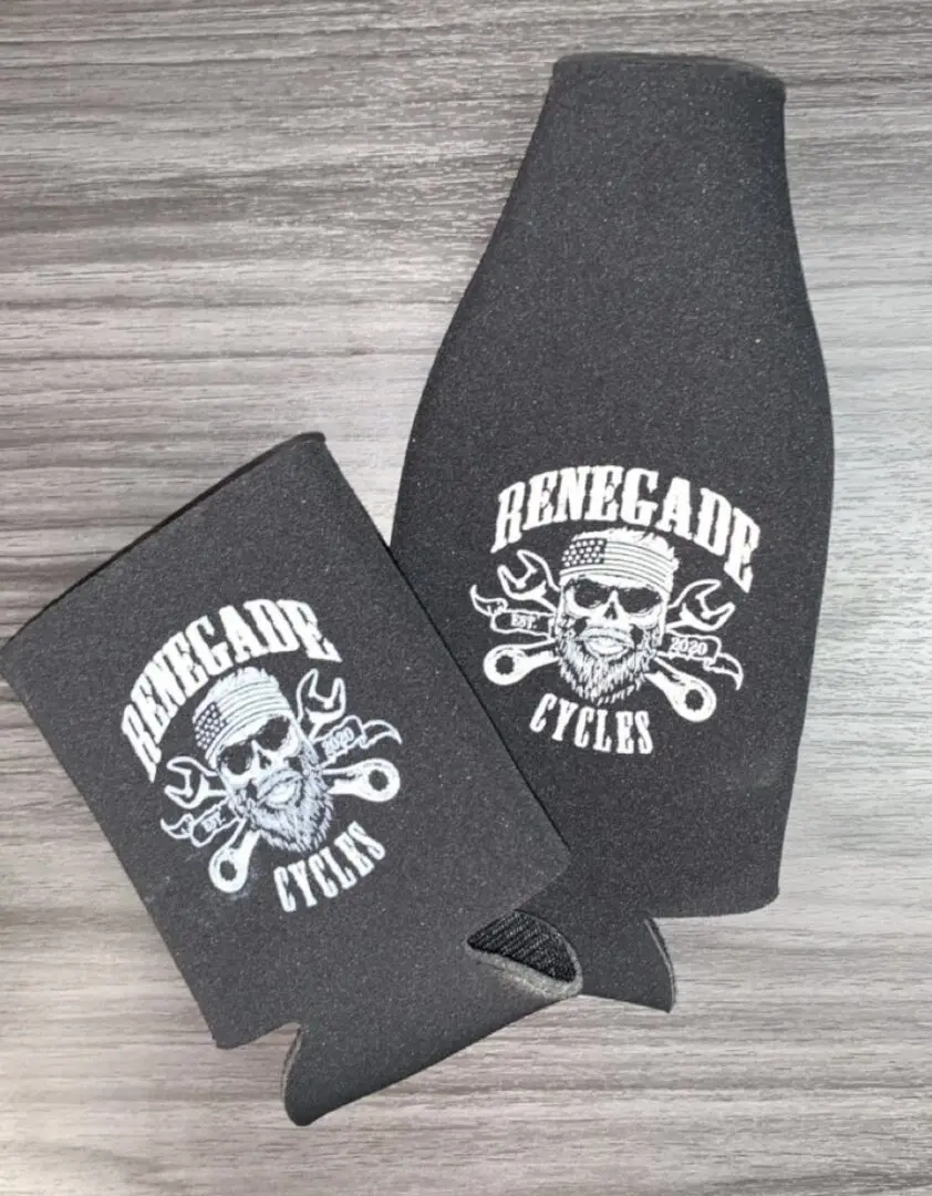 3 Skull Can Koozie Goth Coolie Bottle Cooler Drink Cozy Pirate Punk Metal  Three